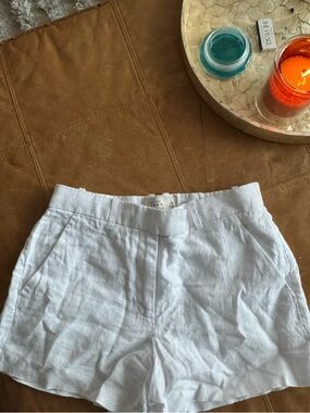 Abercrombie & Fitch Linen Shorts | Size 27 | White Tailored Shorts | NWOT